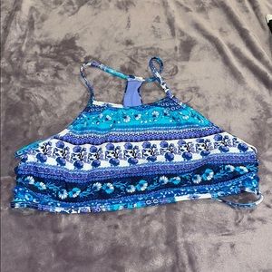 Target blue floral bikini top